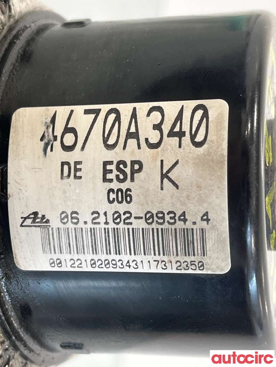 ABS sentral til Mitsubishi Outlander 2007-2010 (Type II, Fase 1)  (MITSUBISHI|4670A350|062102-09344|4670A340)
