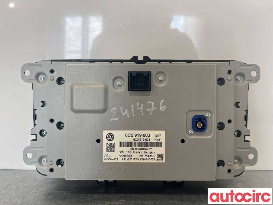Multimedia display (MCU - Media Controller Unit) til VW Polo 2014-2017 (Type V, Fase 2)  (VOLKSWAGEN|6C0919603)