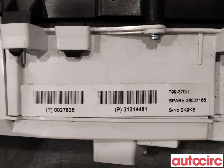 Instrumentpanel til Volvo V40 2012-2019  (VOLVO|36002950|799-370U|31314481)