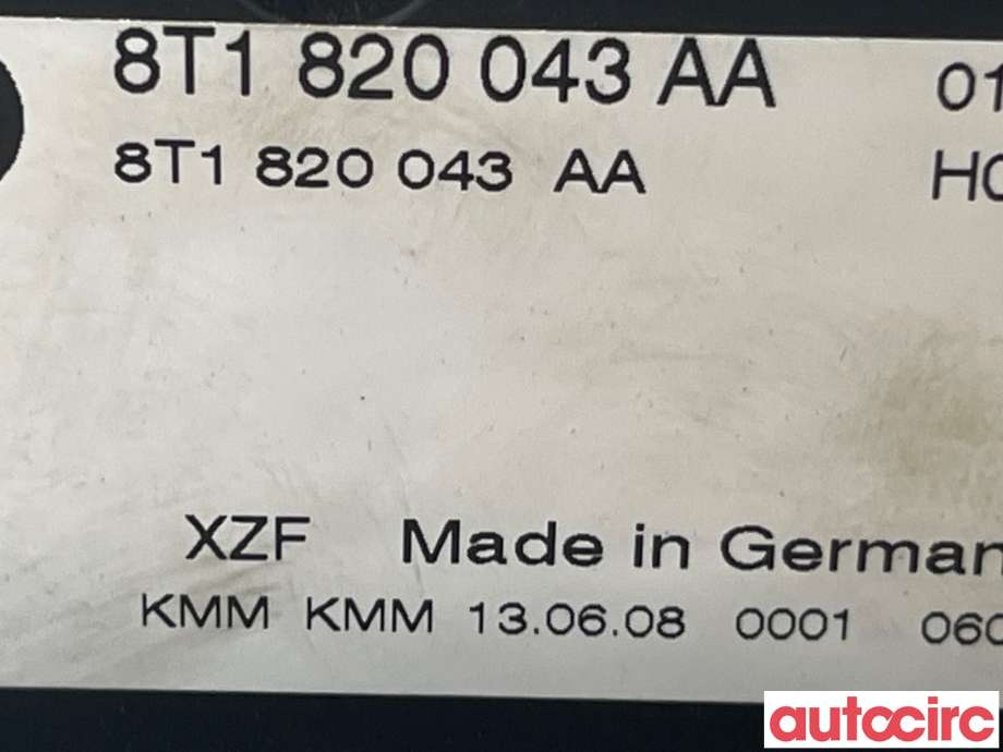 Varmeapparat betjening til Audi A4 2007-2014 (Type IV) (B8) (B8) (AUDI|8T1820043AH||8T1820043AA)