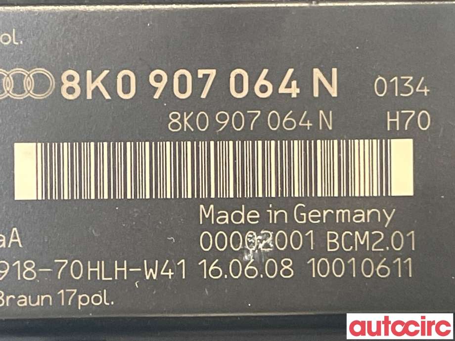 Styreenhet comfort (BCM) til Audi A4 2007-2014 (Type IV) (B8) (B8) (AUDI|8K0907064CQ|8K0907064N)