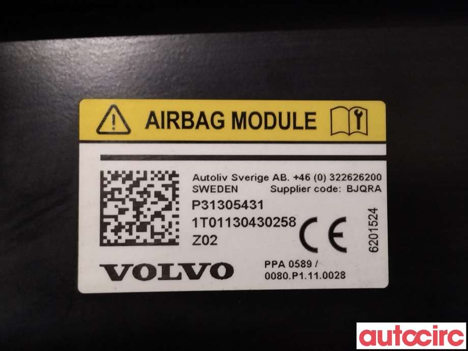 Airbag diverse til Volvo V40 2012-2019  (VOLVO|31404289||31305431)