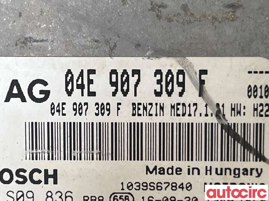 Styreenhet motor til Audi A3 2016-2020 (Type III, Fase 2)  (AUDI|04E906023AR|0261S09836|04E907309F)