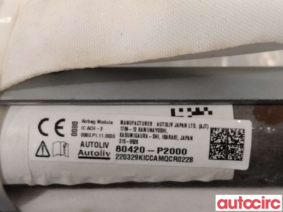 Airbag gardin høyre til Kia Sorento 2016-->> Type III  (KIA|80420P2000|)