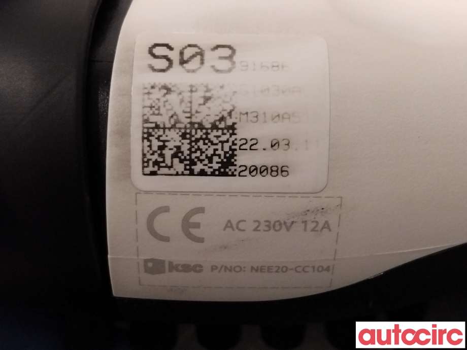 Batterilader kabel til Kia Sorento 2016-->> Type III  (KIA|91686GI030|)