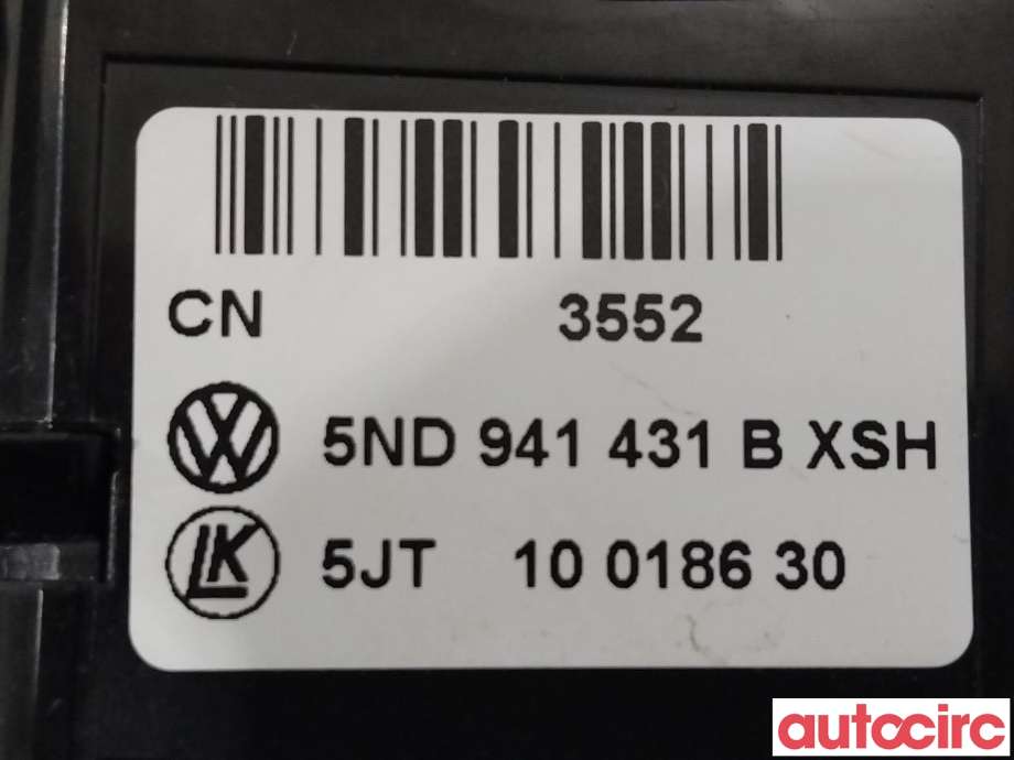 Bryter lys til VW Golf VI 2008-2012 (VOLKSWAGEN|3C8941431B)