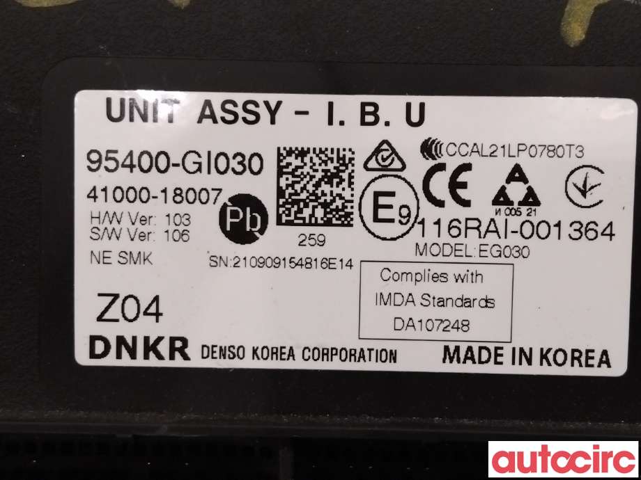 Styreenhet comfort (BCM) til Hyundai Ioniq 5 2021-->>  (HYUNDAI|95400GI030|)