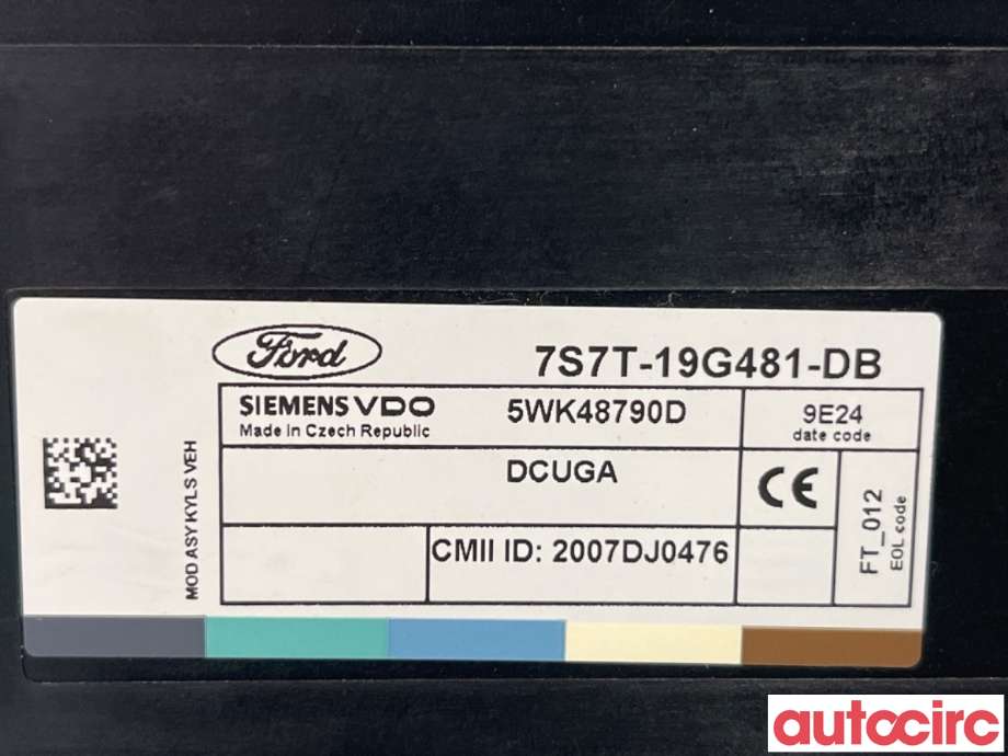 Styreenhet sentrallås til Ford Mondeo 2007-2010 (Type IV, Fase 1)  (FORD|1796482||7S7T-19G481-CE)