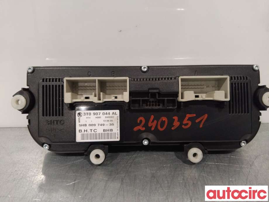 Varmeapparat betjening til Škoda Octavia 2009-2013 (Type II, Fase 2)  (SKODA|3T0907044AS||3T0907044AL)