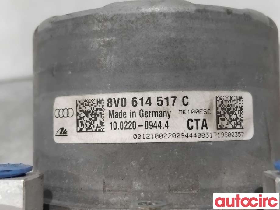 ABS sentral til Audi A3 2016-2020 (Type III, Fase 2) (AUDI|8V0614517C|100916-03843|8V0614517E)