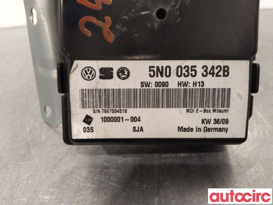 Styreenhet diverse til Škoda Octavia 2009-2013 (Type II, Fase 2)  (SKODA|5N0035342B||5N0035342G)