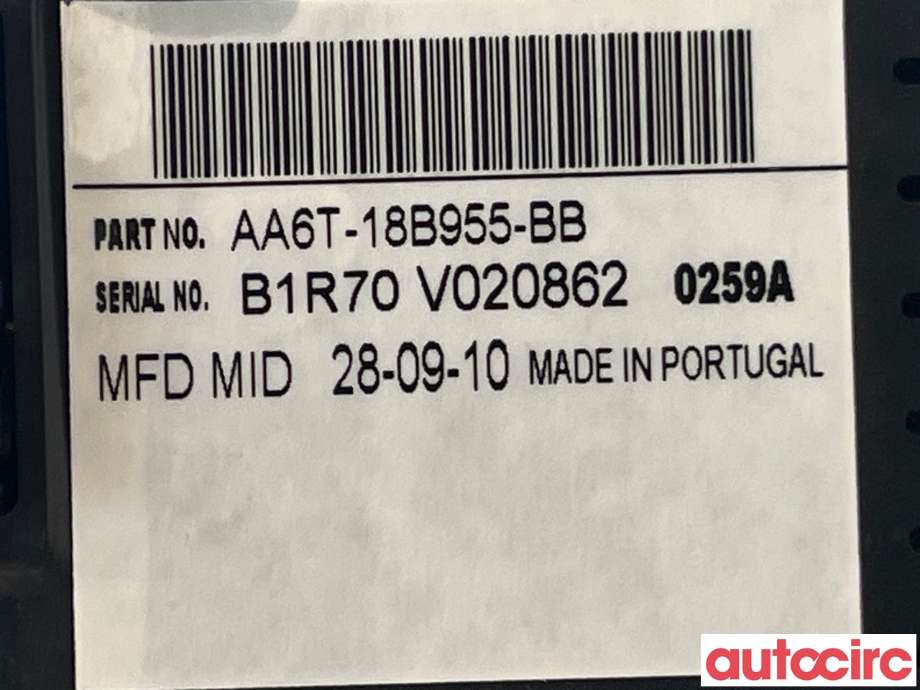 Multimedia display (MCU - Media Controller Unit) til Ford Fiesta 2008-2012 (Type VI, Fase 1) (FORD|1940788)