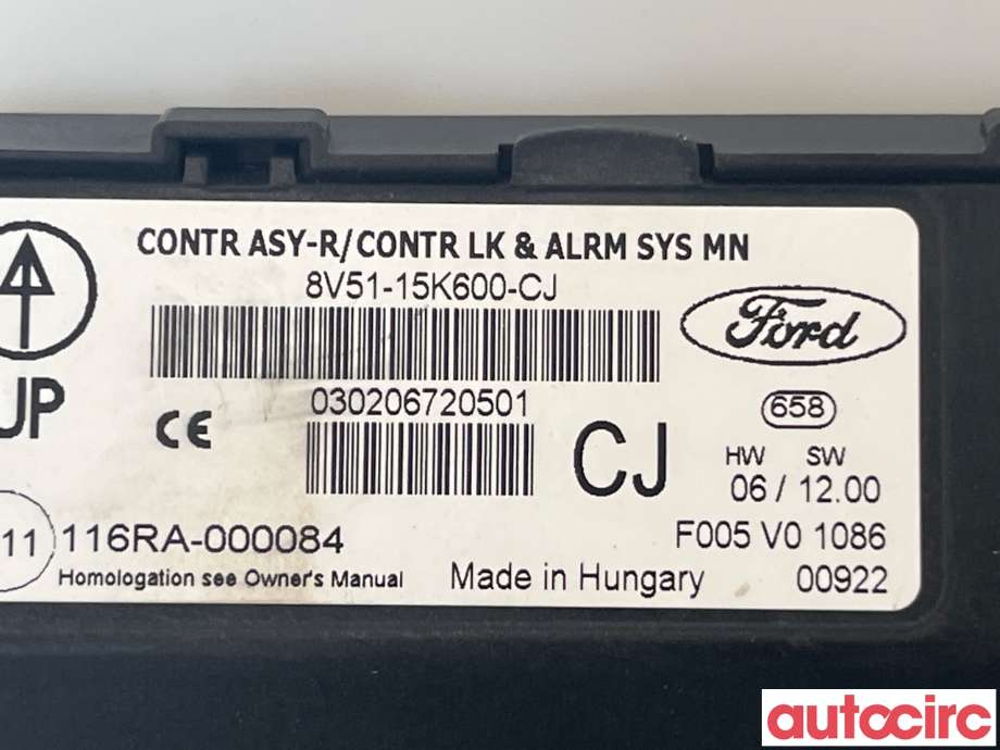 Styreenhet diverse til Ford Fiesta 2008-2012 (Type VI, Fase 1) (FORD|1741770)