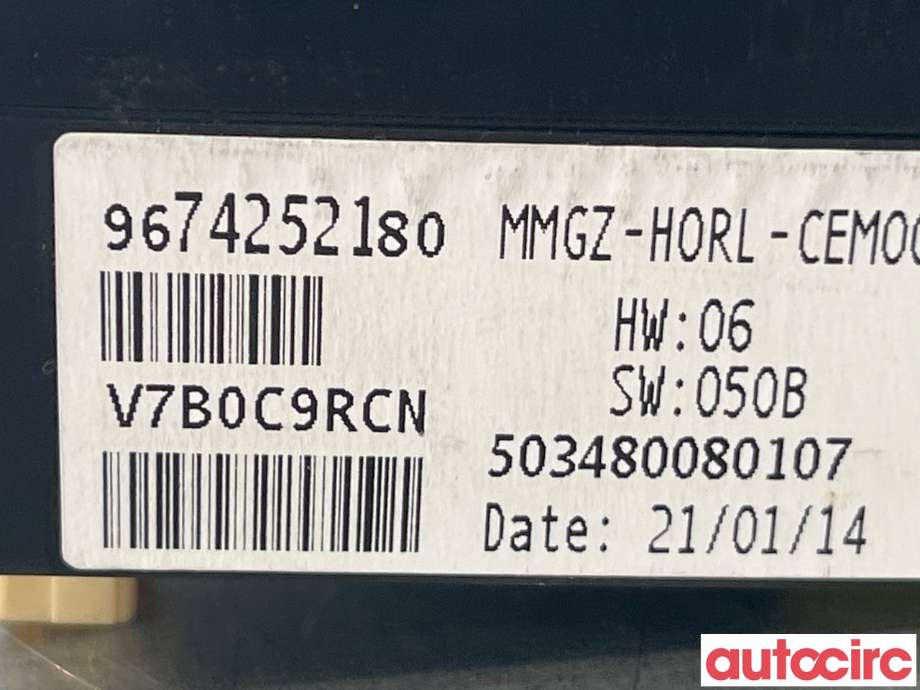 Instrument klokke til Citroën DS5 2012-2017  (CITROEN|9674252180)