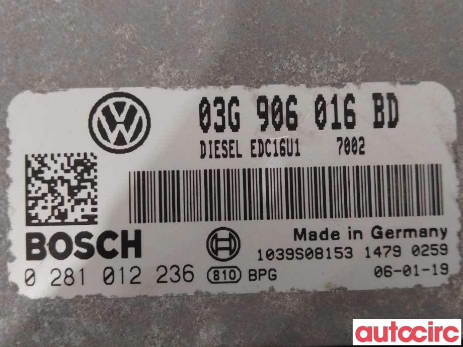 Styreenhet motor til Škoda Octavia 2005-2008 (Type II, Fase 1) (SKODA|03G906016BD|03G-906-016-BD)