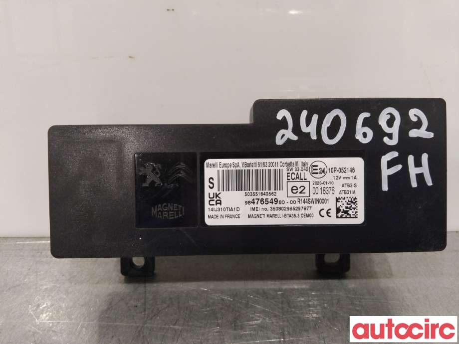 Styreenhet diverse til Citroën C4, Spacetourer 2019-->>  (CITROEN|9847654980|)