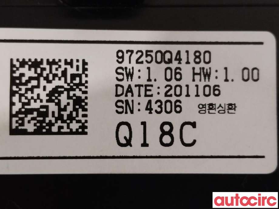 Varmeapparat betjening til Kia Niro 2021-->>  (KIA|97250Q4180CA||97250Q4180)