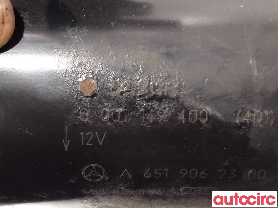 Starter diesel til Mercedes E-Klasse 2009-2013 (Fase 1) (W212) (W212) (MERCEDES|A6519062800|0001149400|A6519062300)