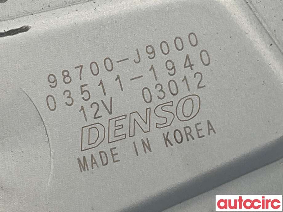 Viskermotor bakrute til Hyundai Kona 2017-2021 (Type I, Fase 1)  (HYUNDAI|98700J9000)