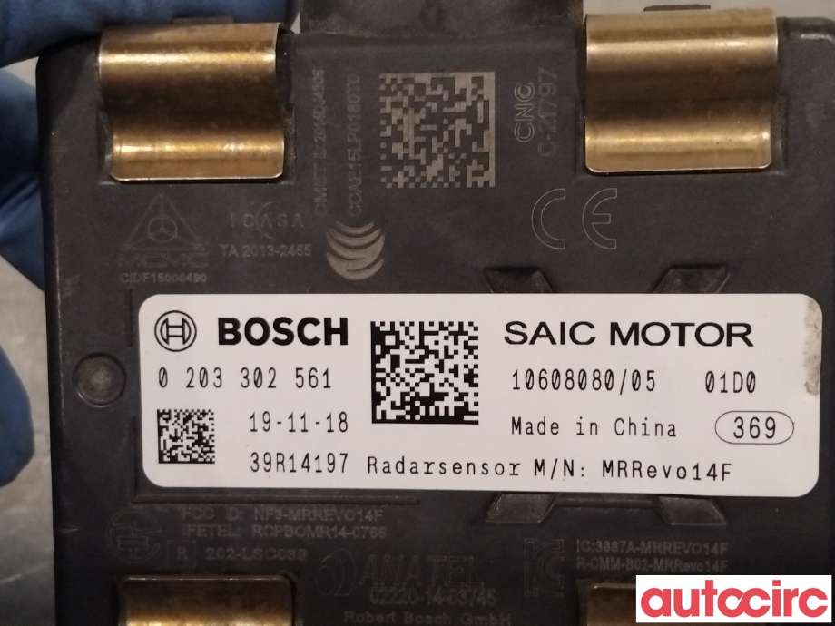 Sensor radar til MG ZS EV 2019-2021 (Type I, Fase 1)  (MG|10608080|0203302561)