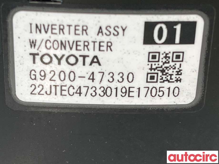 Inverter hybrid til Toyota C-HR 2016-->>  (TOYOTA|G920049135||G9200-47330)