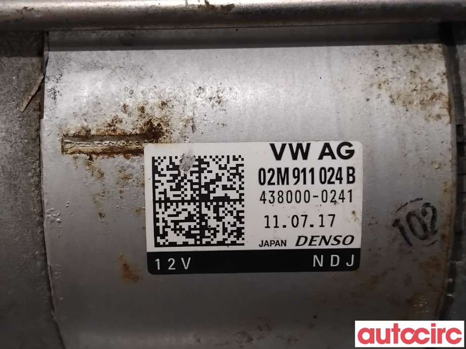 Starter diesel til Škoda Octavia 2017-2020 (Type III, Fase 2)  (SKODA|02M911024BX|438000-0241|02M911024B)