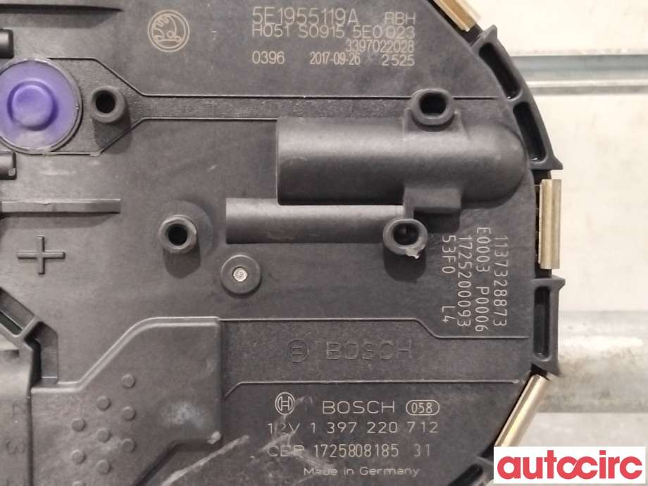 Viskermotor frontrute til Škoda Octavia 2017-2020 (Type III, Fase 2)  (SKODA|5E1955023A|1397220712|5E1955023B)
