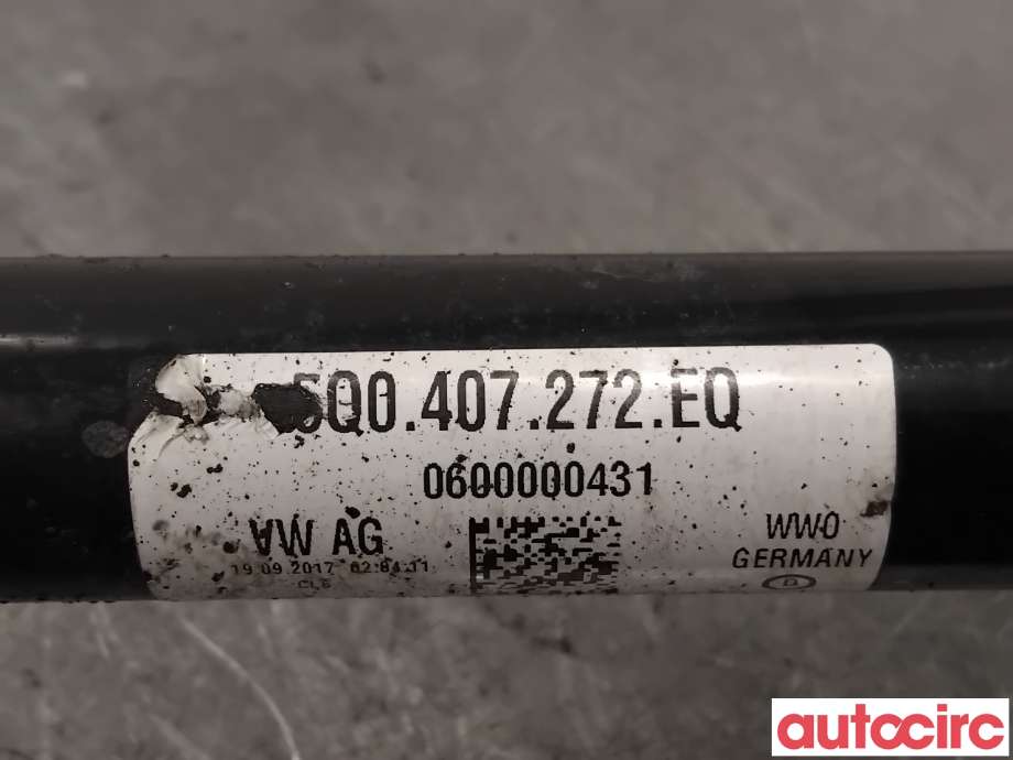 Drivaksel høyre foran til Škoda Octavia 2017-2020 (Type III, Fase 2)  (SKODA|5Q0407762GX||5Q0407272EQ)