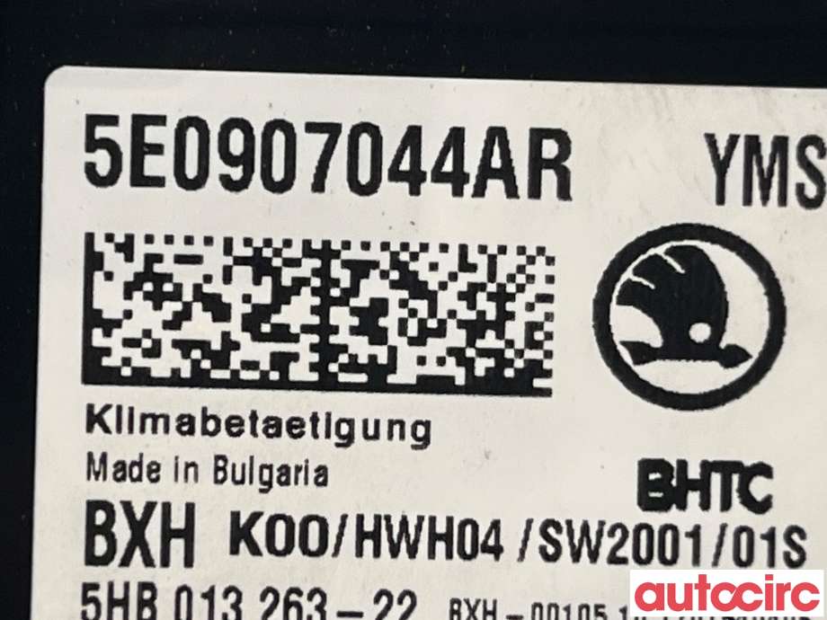 Varmeapparat betjening til Škoda Octavia 2017-2020 (Type III, Fase 2) (SKODA|5E0907044AR|)