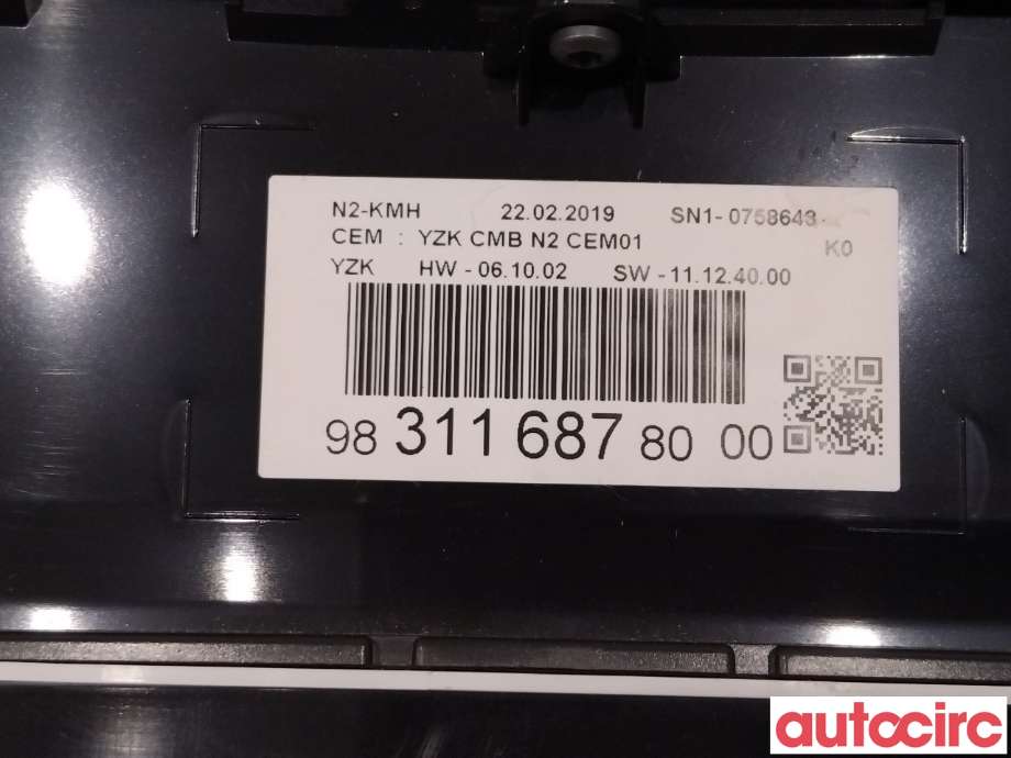 Instrumentpanel til Toyota Proace 2016-->> (Type II) (TOYOTA|SU001A8270|)
