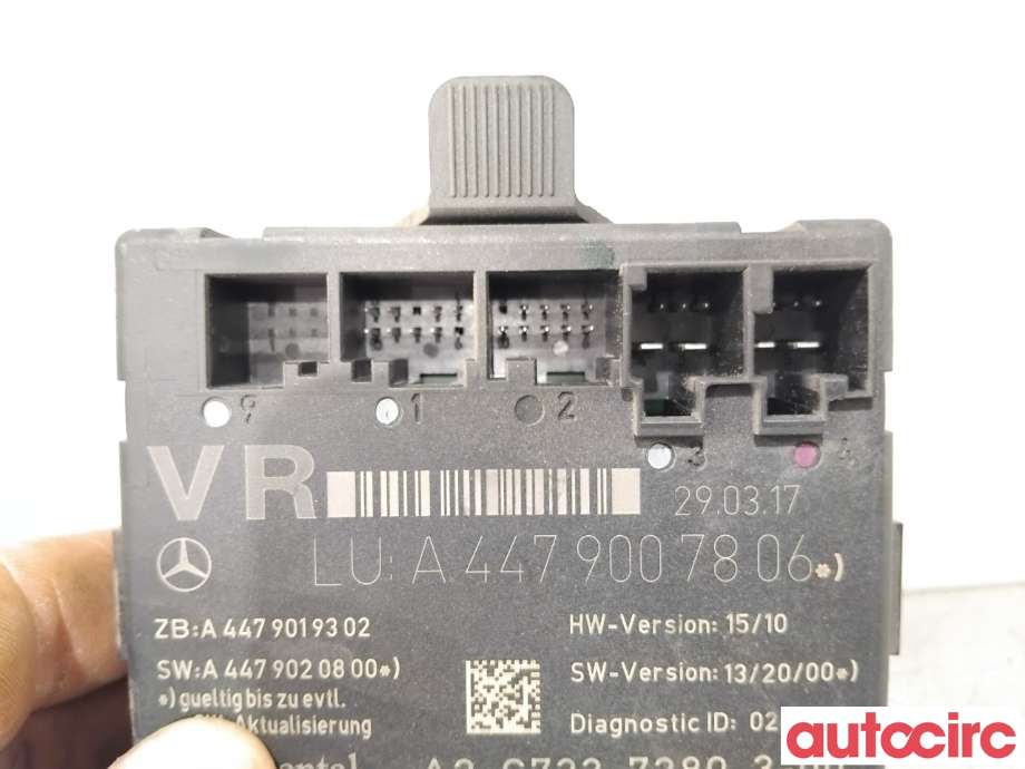 Styreenhet dør venstre foran til Mercedes Vito 2014-->> (W447) (W447) (MERCEDES|A4479007806|A2-C733-7280-3-00|A4479008006)