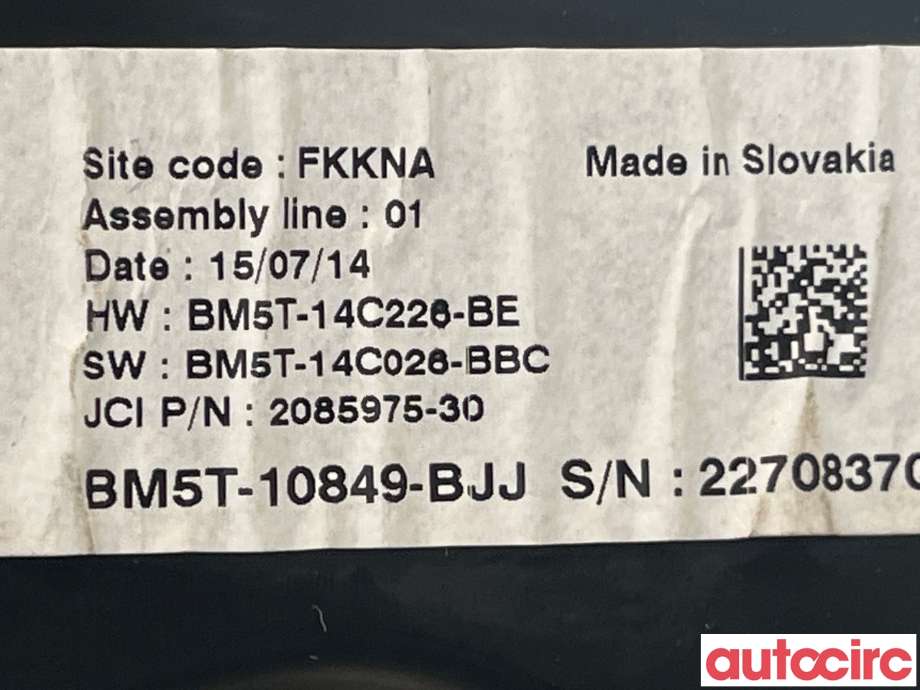 Instrumentpanel til Ford Focus 2011-2014 (Type III, Fase 1)  (FORD|1879759|)