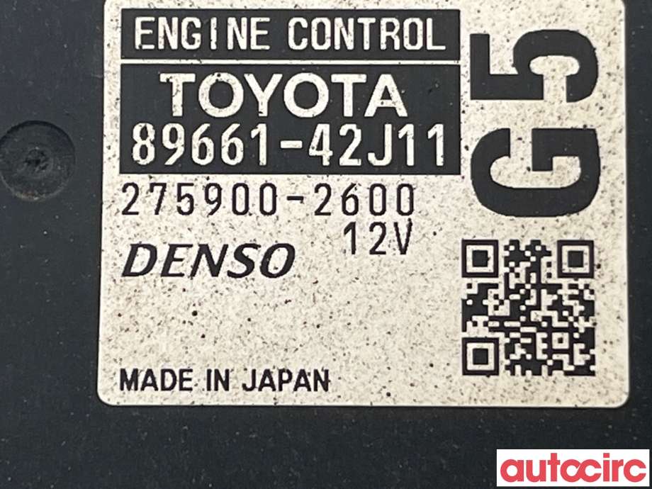 Styreenhet motor til Toyota RAV4 2009-2013 (Type III, Fase 2)  (TOYOTA|8966142J11|275900-2600|89661-42J11)