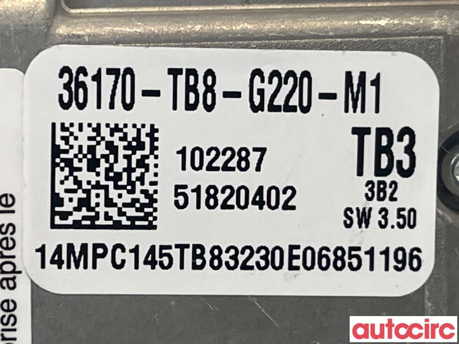 Kamera til Honda Civic 2012-2015 (Type IX, Fase 1)  (HONDA|36170-TB8-G22)