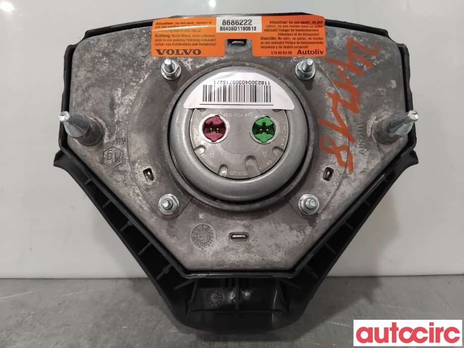 Airbag rattpute til Volvo S60 2000-2004 (Type I, Fase 1)  (VOLVO|32332161||8686222)