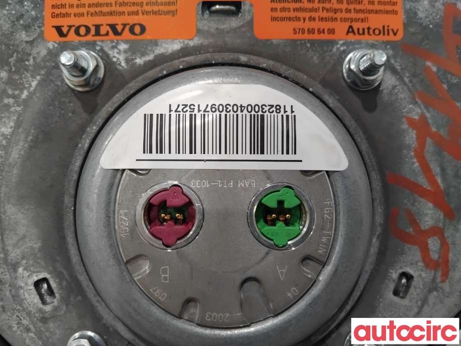 Airbag rattpute til Volvo S60 2000-2004 (Type I, Fase 1)  (VOLVO|32332161||8686222)