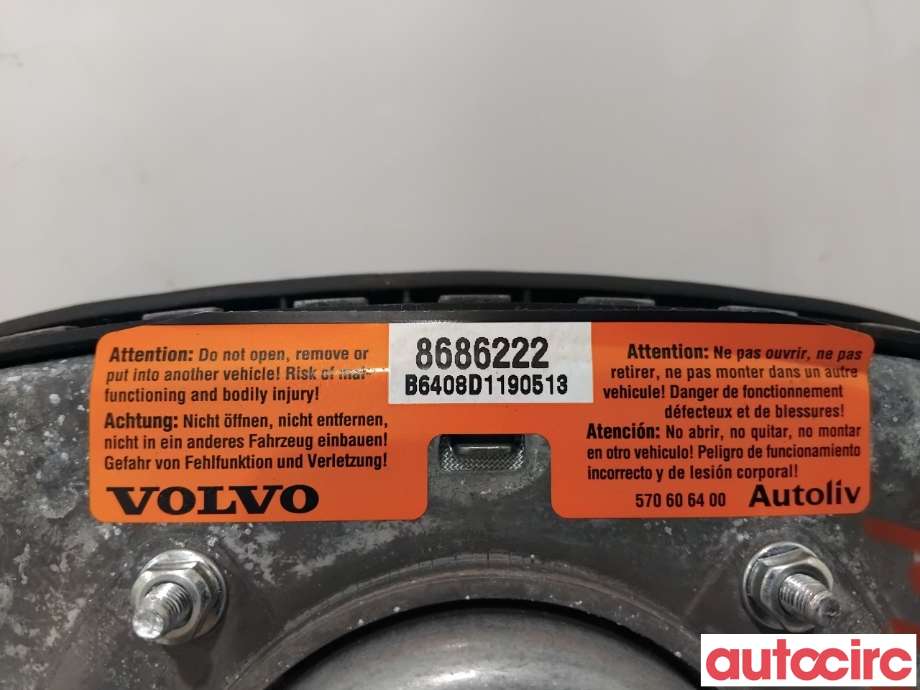 Airbag rattpute til Volvo S60 2000-2004 (Type I, Fase 1)  (VOLVO|32332161||8686222)