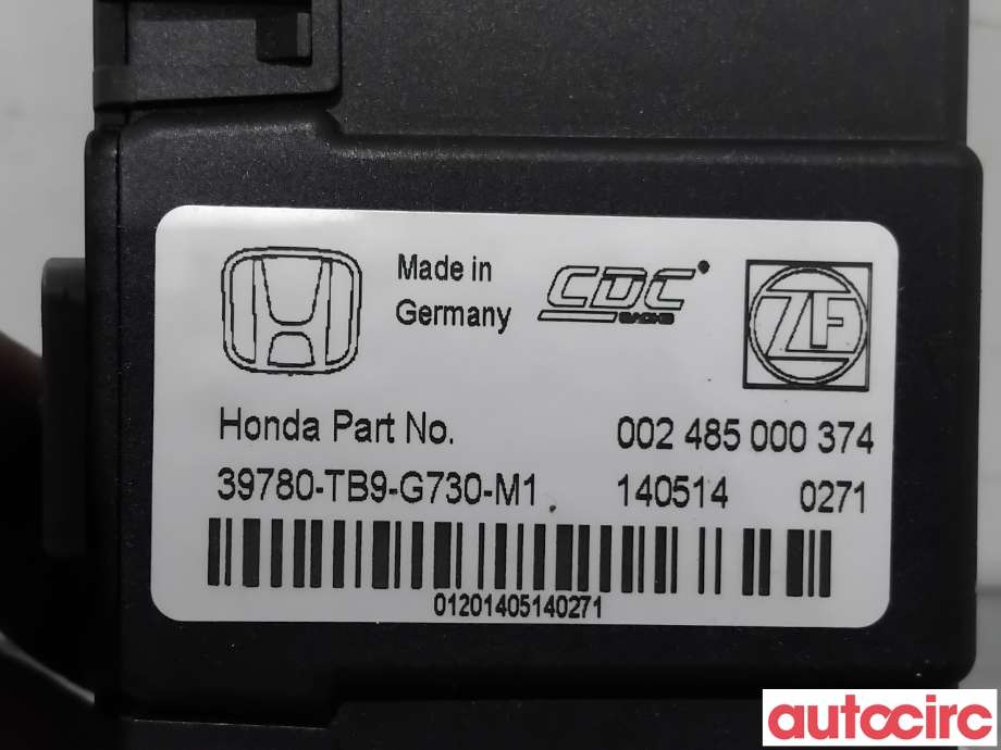 Styreenhet diverse til Honda Civic 2012-2015 (Type IX, Fase 1)  (HONDA|39781-TB9-G01|002485000374|39780-TB9-G730-M1)