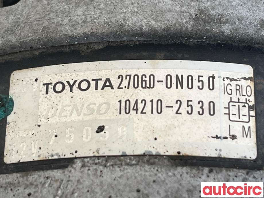 Dynamo til Toyota Corolla 2007-2013  (TOYOTA|270600N050|104210-2530|27060-0N050)