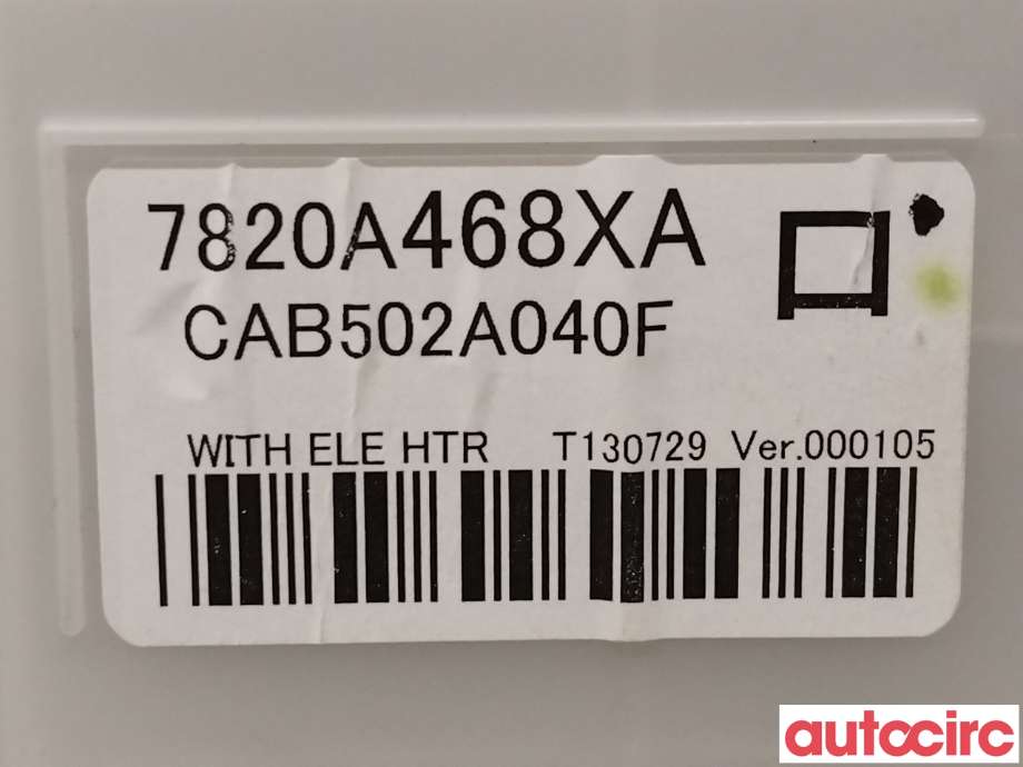 Varmeapparat betjening til Mitsubishi Outlander 2012-2015 (Type III, Fase 1)  (MITSUBISHI|7820A468XA|CAB502A040F)