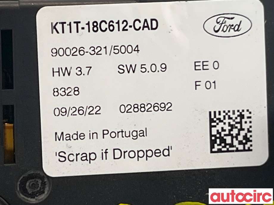 Varmeapparat betjening til Ford Transit Connect 2018-->> Type II, Fase 2 (FORD|2595986||KT1T-18C612-CAD)