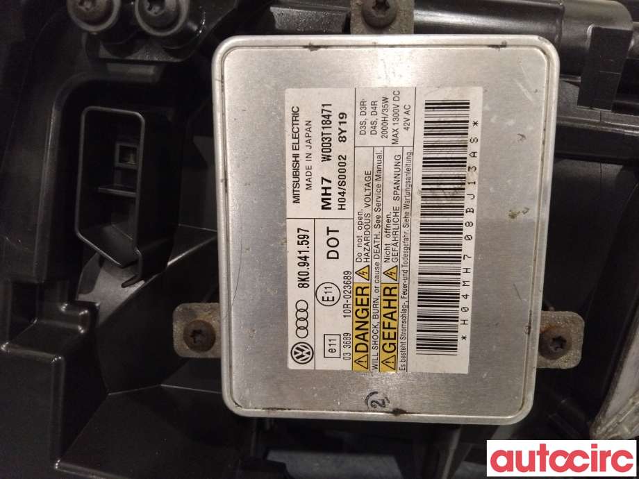 Frontlykt høyre halogen til Audi A4, Allroad 2009-2016 (Type I) (B8) (B8) (AUDI|8K0941030AJ|)