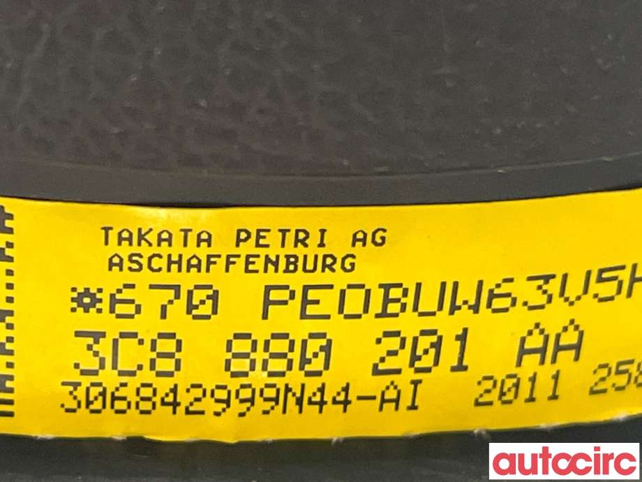 Airbag rattpute til VW Golf VI 2008-2012  (VOLKSWAGEN|5N0880201F|3C8880201AA)