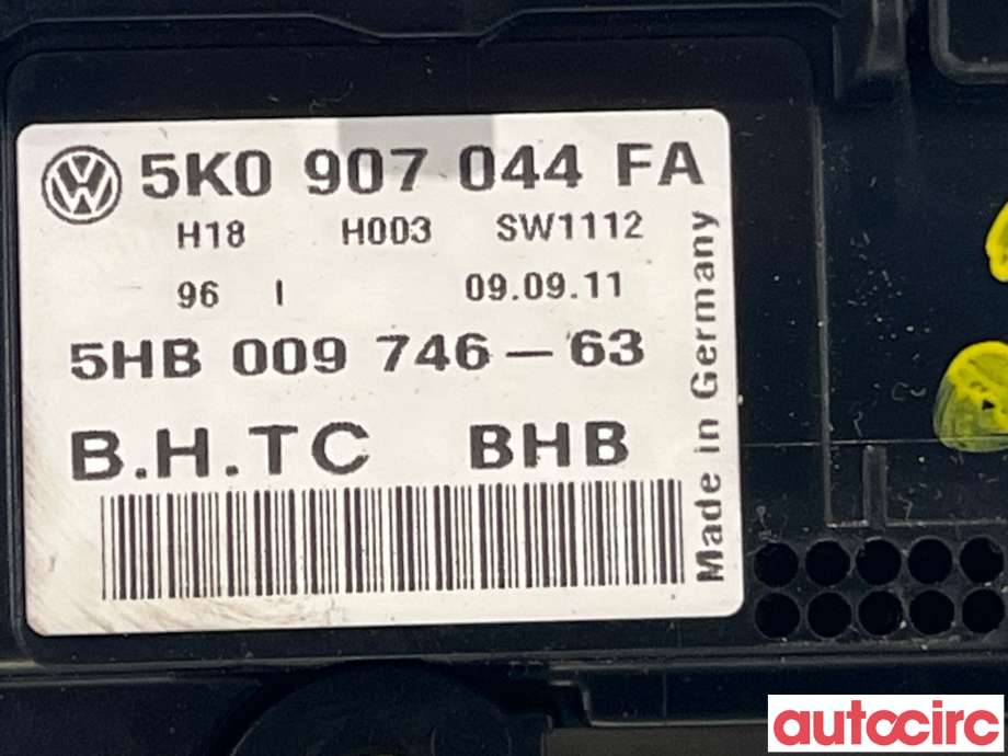 Varmeapparat betjening til VW Golf VI 2008-2012 (VOLKSWAGEN|5K0907044FA)