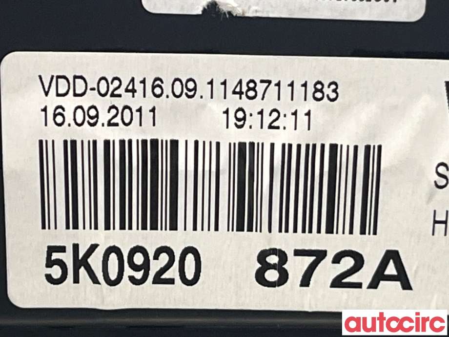 Instrumentpanel til VW Golf VI 2008-2012 (VOLKSWAGEN|5K0920872AX|5K0920872A)