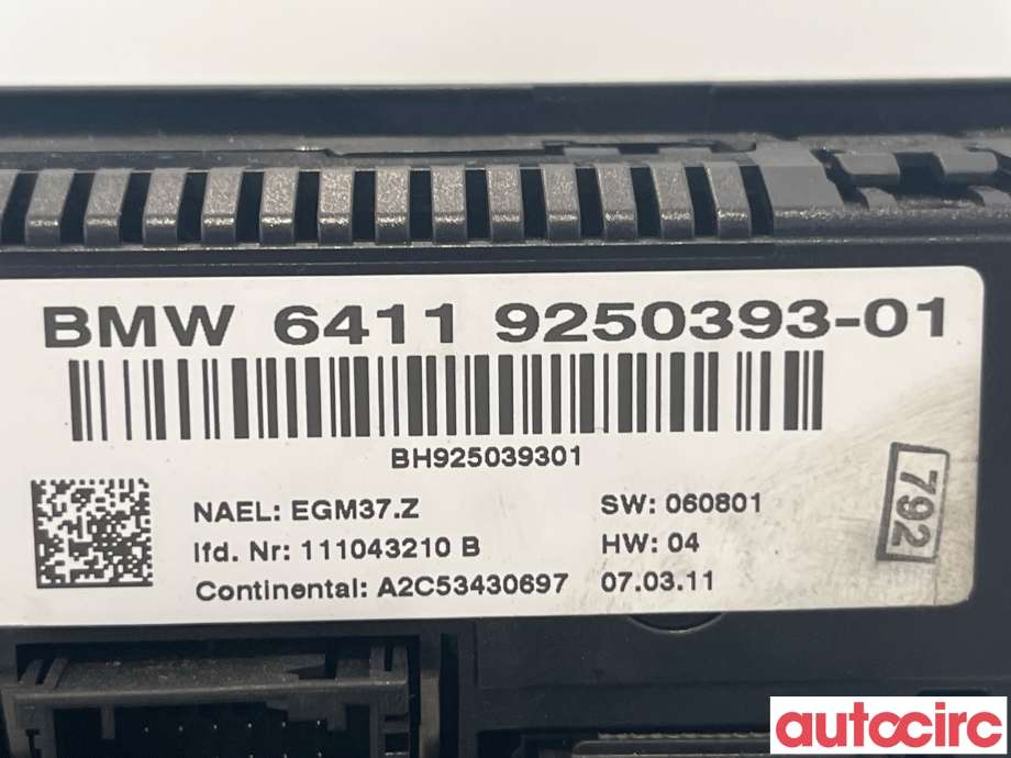 Varmeapparat betjening til BMW 1-Serie 2004-2011 (E81/E82/E87/E88) (E81/E82/E87/E88) (BMW|64119313740)