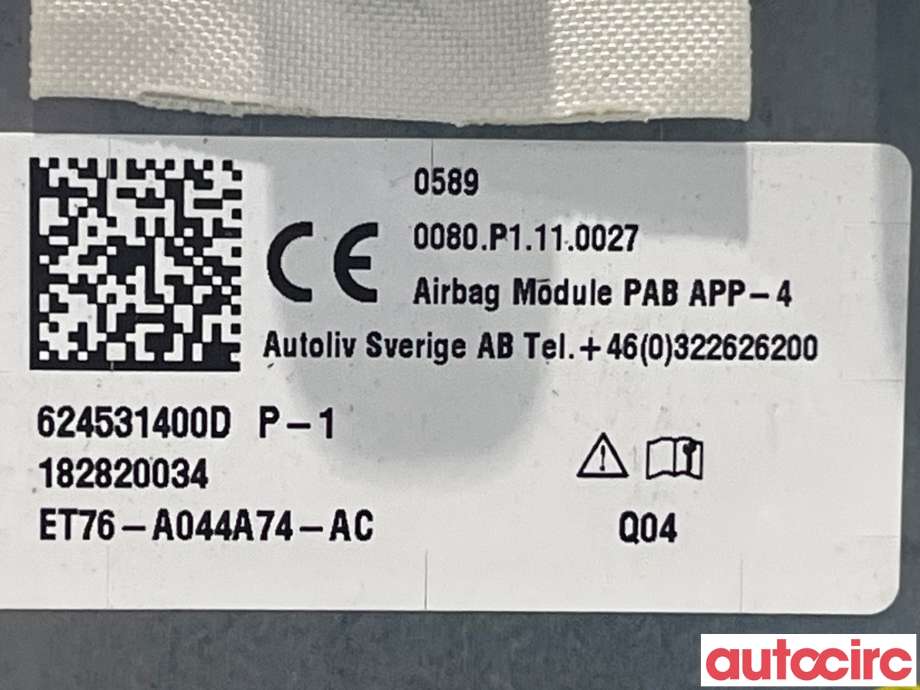 Airbag passasjer til Ford Transit Courier 2018-2023 (Type I, Fase 2) (FORD|2436844)