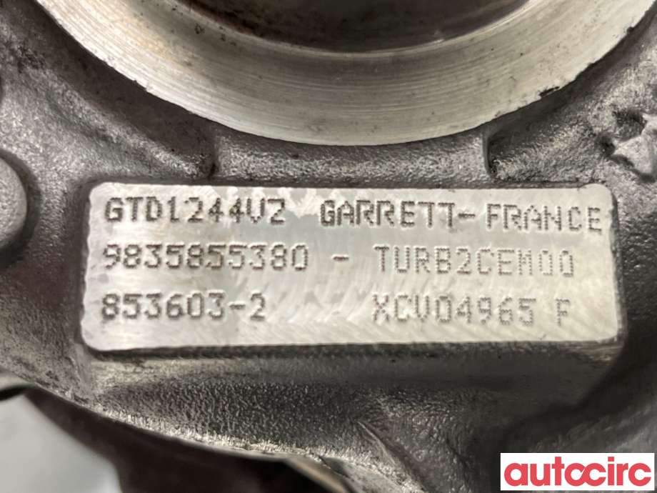 Turbo til Peugeot 5008 2017-->> (Type II) (PEUGEOT|1631887180|GTD1244VZ|9835855380)