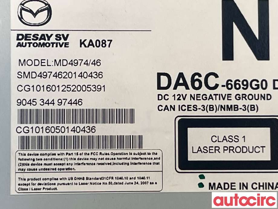 Bilstereo til Mazda CX-3 2015-2022 (MAZDA|DA6C-66-9G0E)