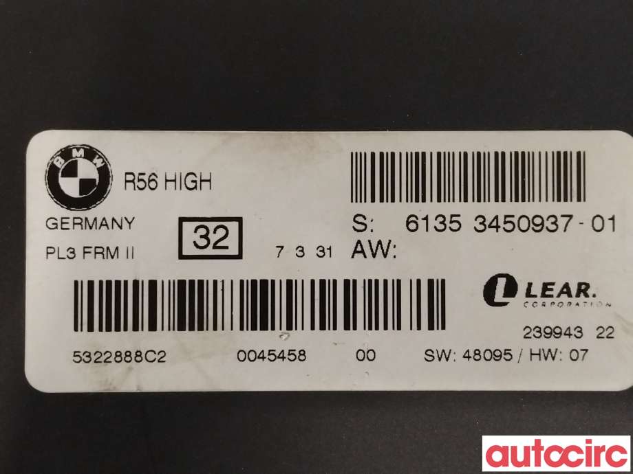 Styreenhet comfort (BCM) til Mini One/Cooper 2007-2014 (R55-57) (R55-57) (MINI|61353452092|61353450937)